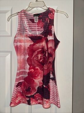 Vintage Y2K Wet Seal Floral Rose Print Top - Size Small - Made in USA